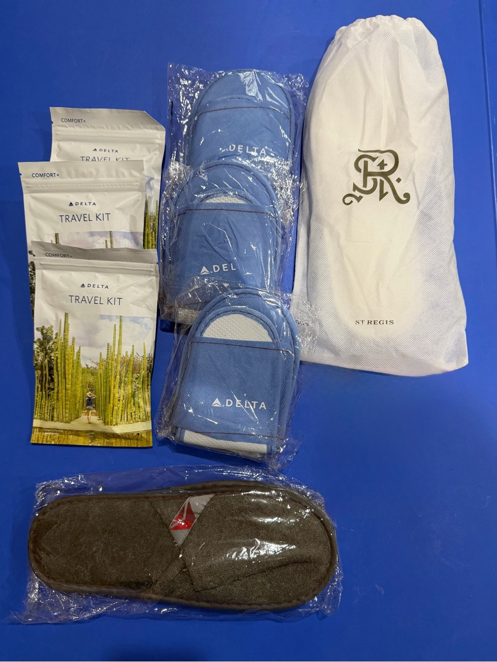 Delta Travel Amenity Kits + Slippers